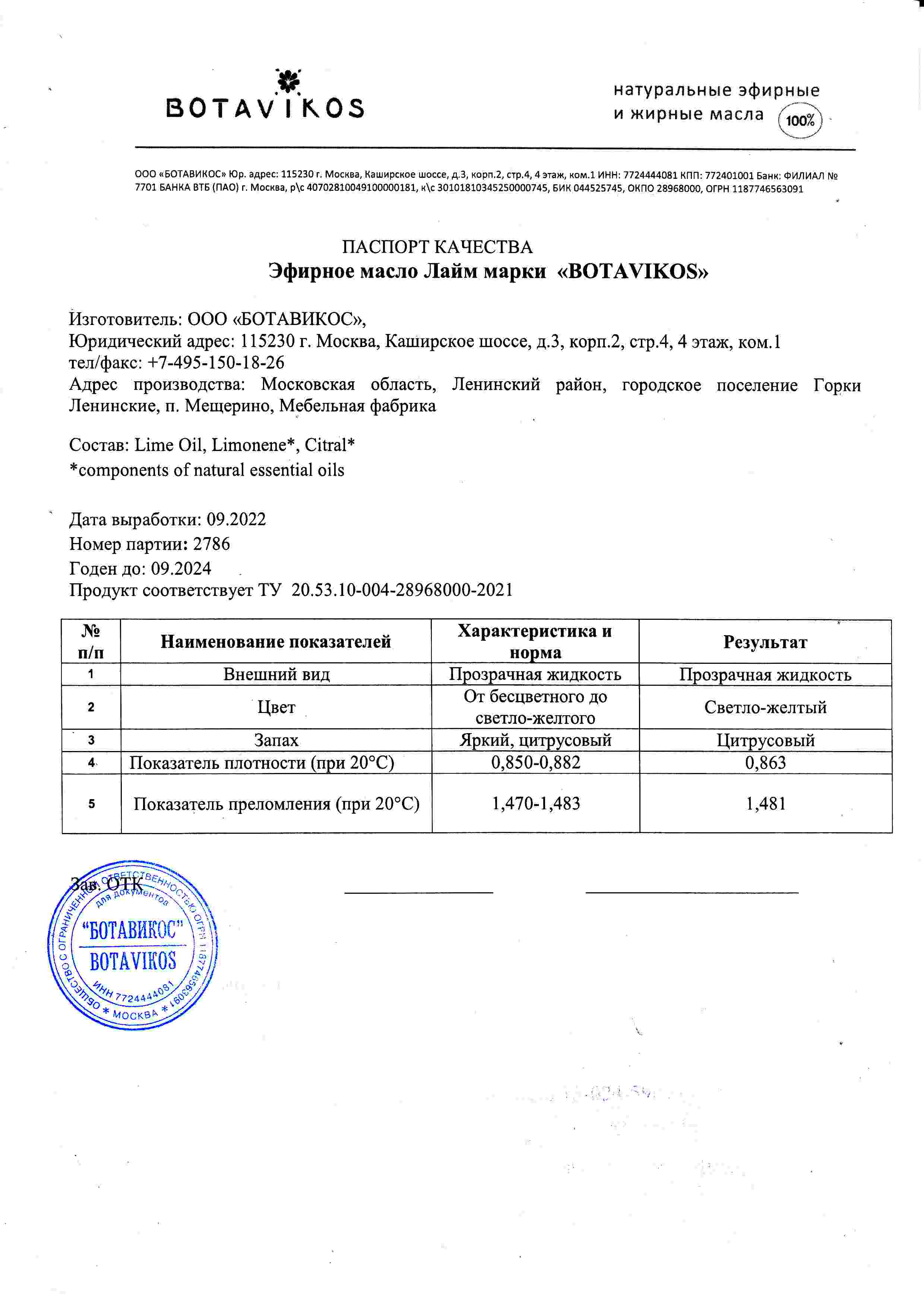 Паспорт №092022